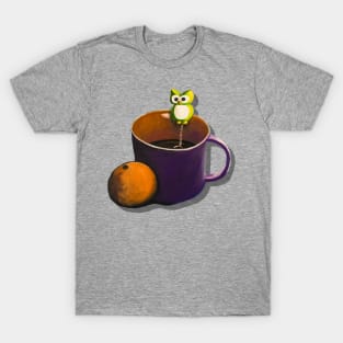 Night owl green owl purple mug T-Shirt